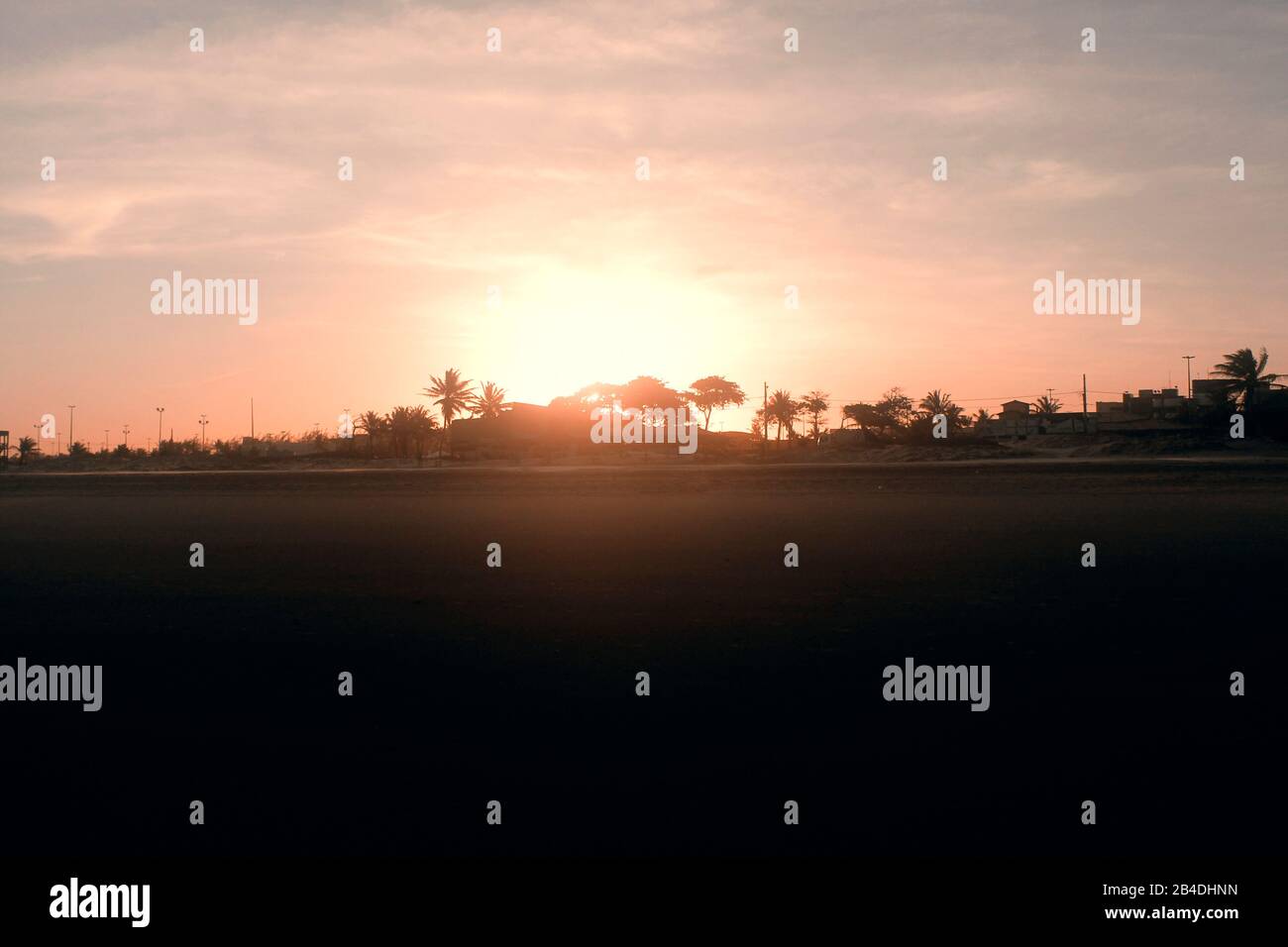 Orla Sonnenuntergang Aracaju - Sergipe - Brasilien - Strand - Landschaft Stockfoto