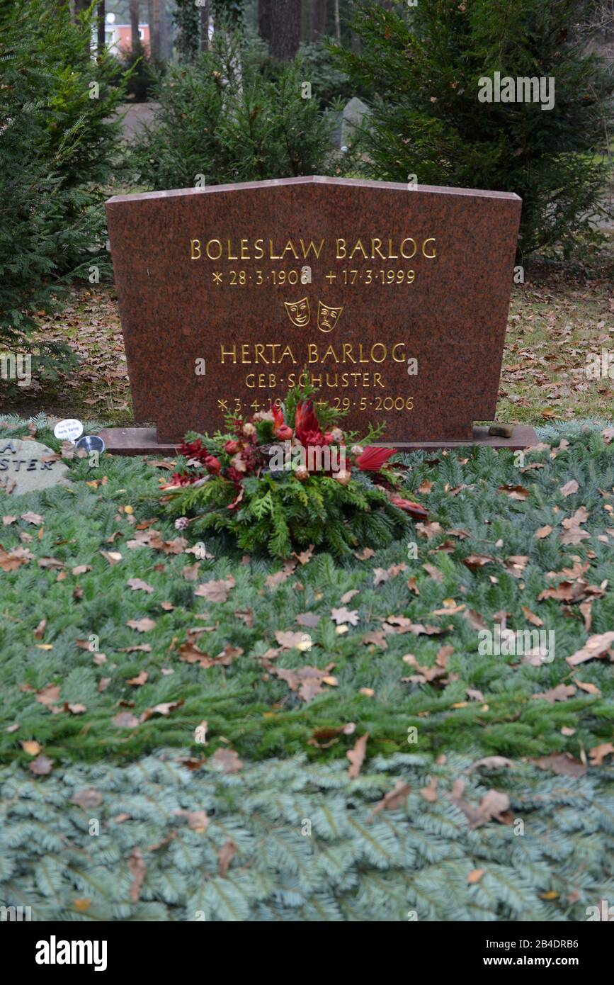 Greifen Sie, Boleslaw Barlog, Waldfriedhof, Potsdamer Chaussee, Zehlendorf, Berlin, Deutschland Stockfoto