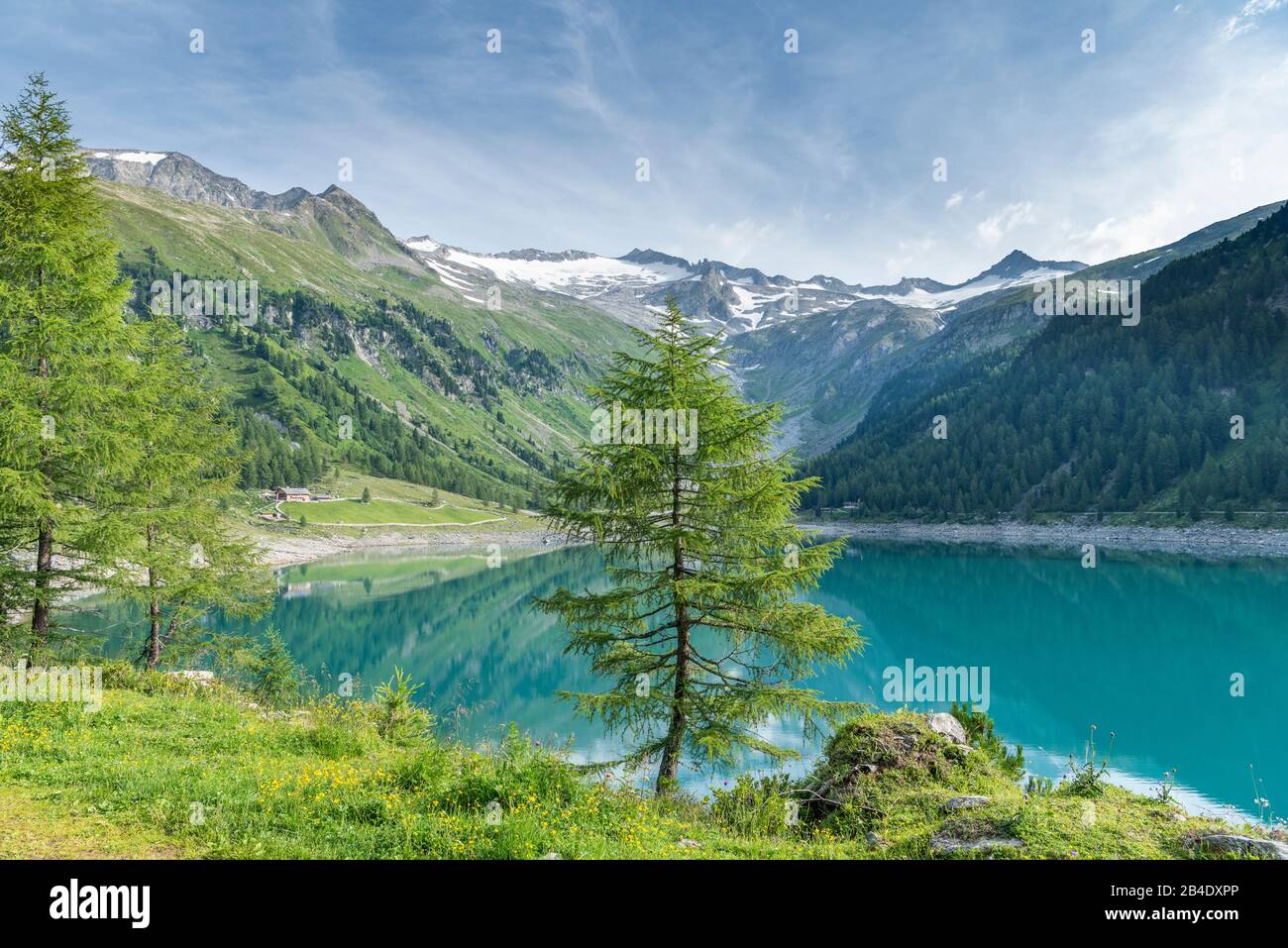 Mühlwald, Provinz Bolzano, Südtirol, Italien, Europa. Der Neves Reservoir Stockfoto