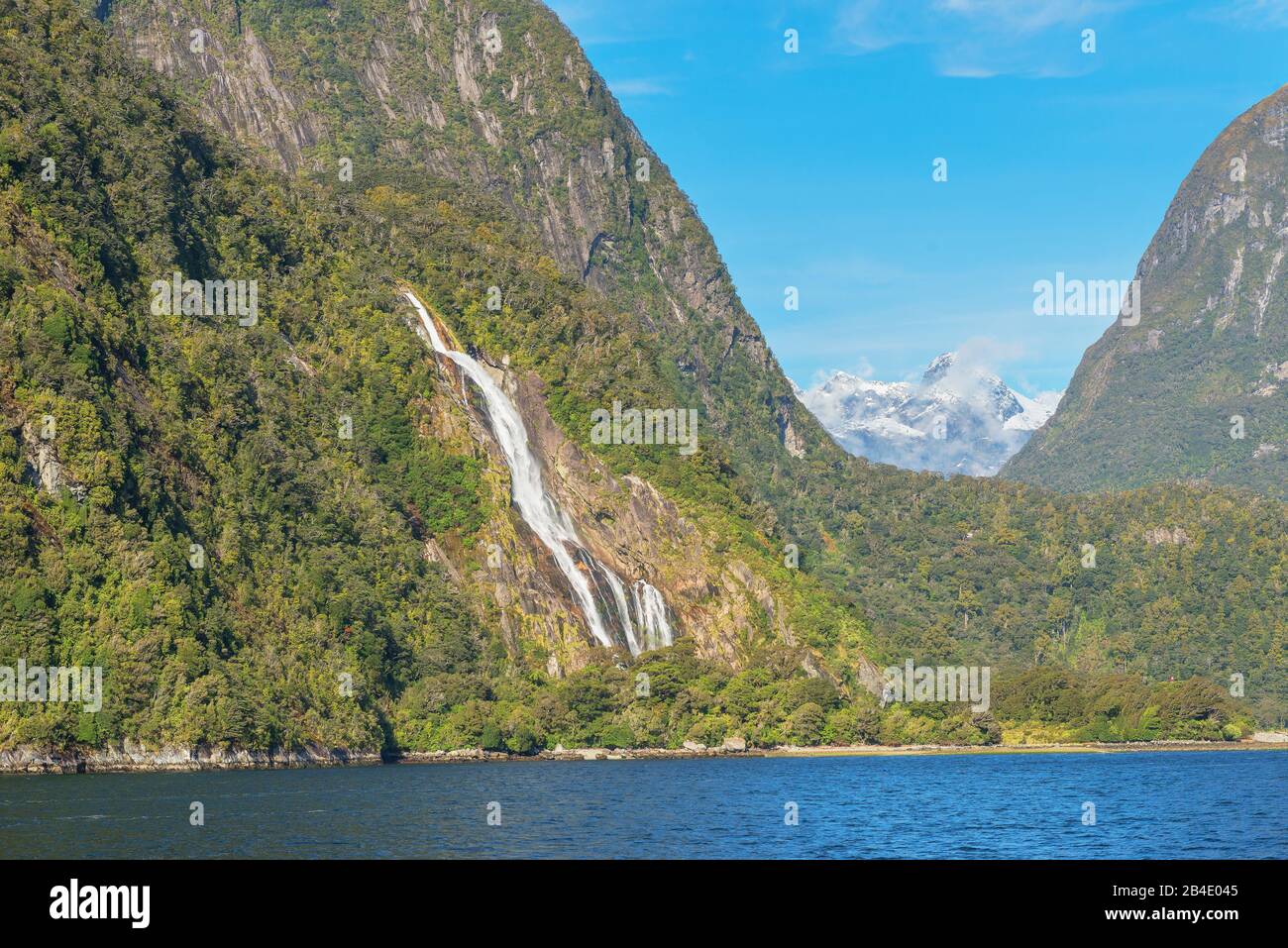 Milford Sound, Fiordland-Nationalpark, Südinsel, Neuseeland, Stockfoto