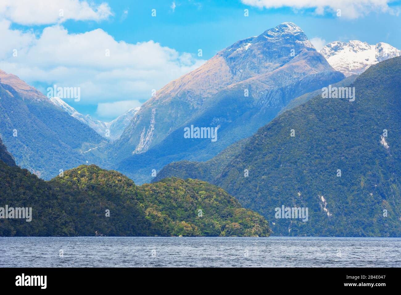 Doubtful Sound, Fiordland National Park, South Island, Neuseeland, Stockfoto