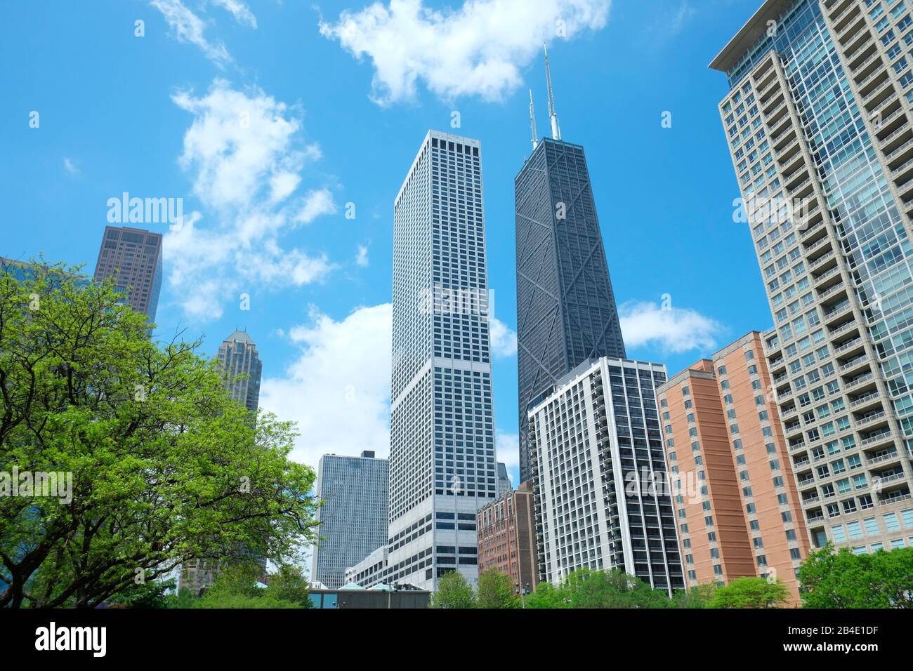 Magnificent Mile Wolkenkratzer in Chicago, Illionois Stockfoto