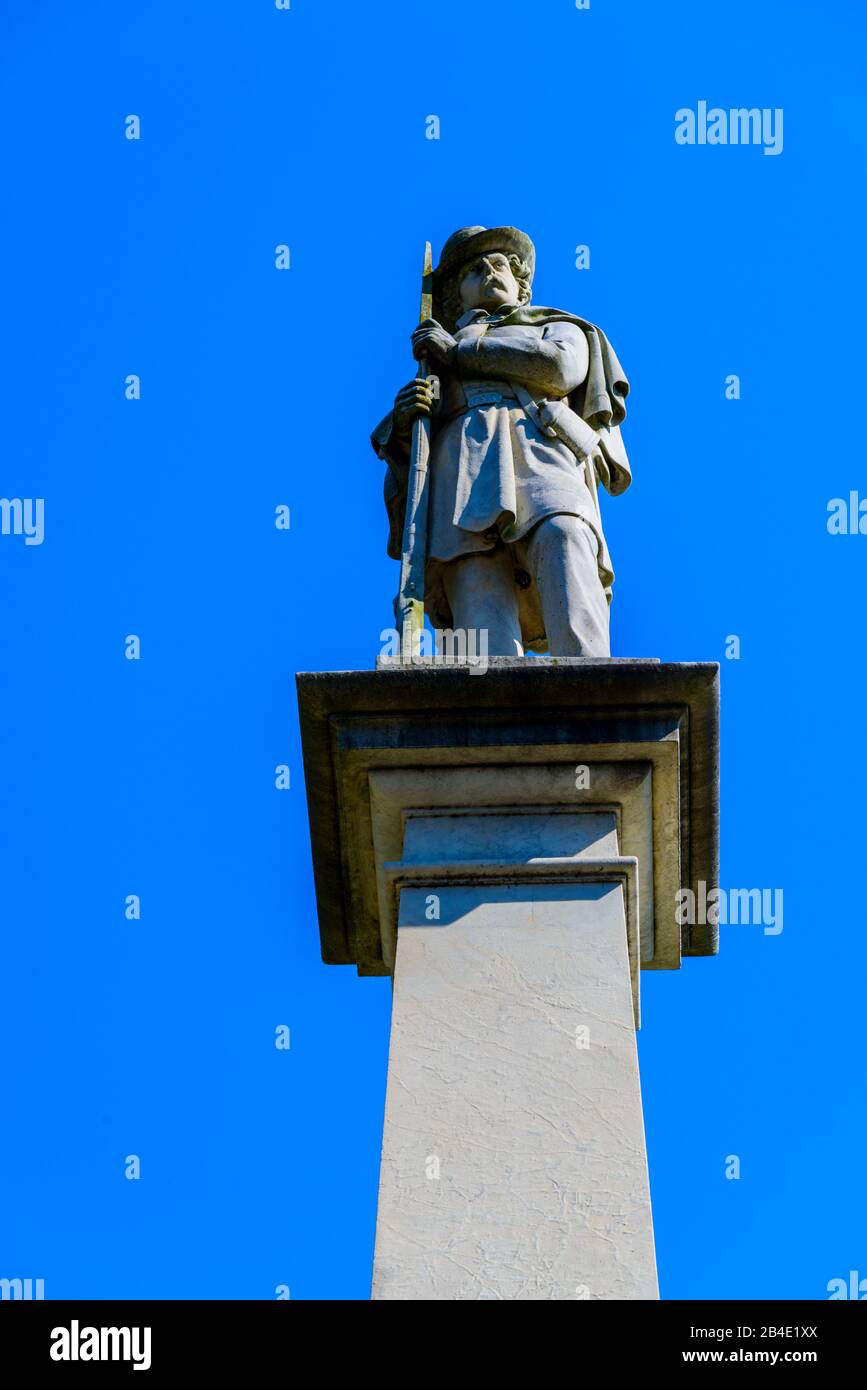Confederate Soldier Monument Columbia South Carolina, Heimat des Statehouse Capital Gebäudes mit einer reichen Geschichte Stockfoto