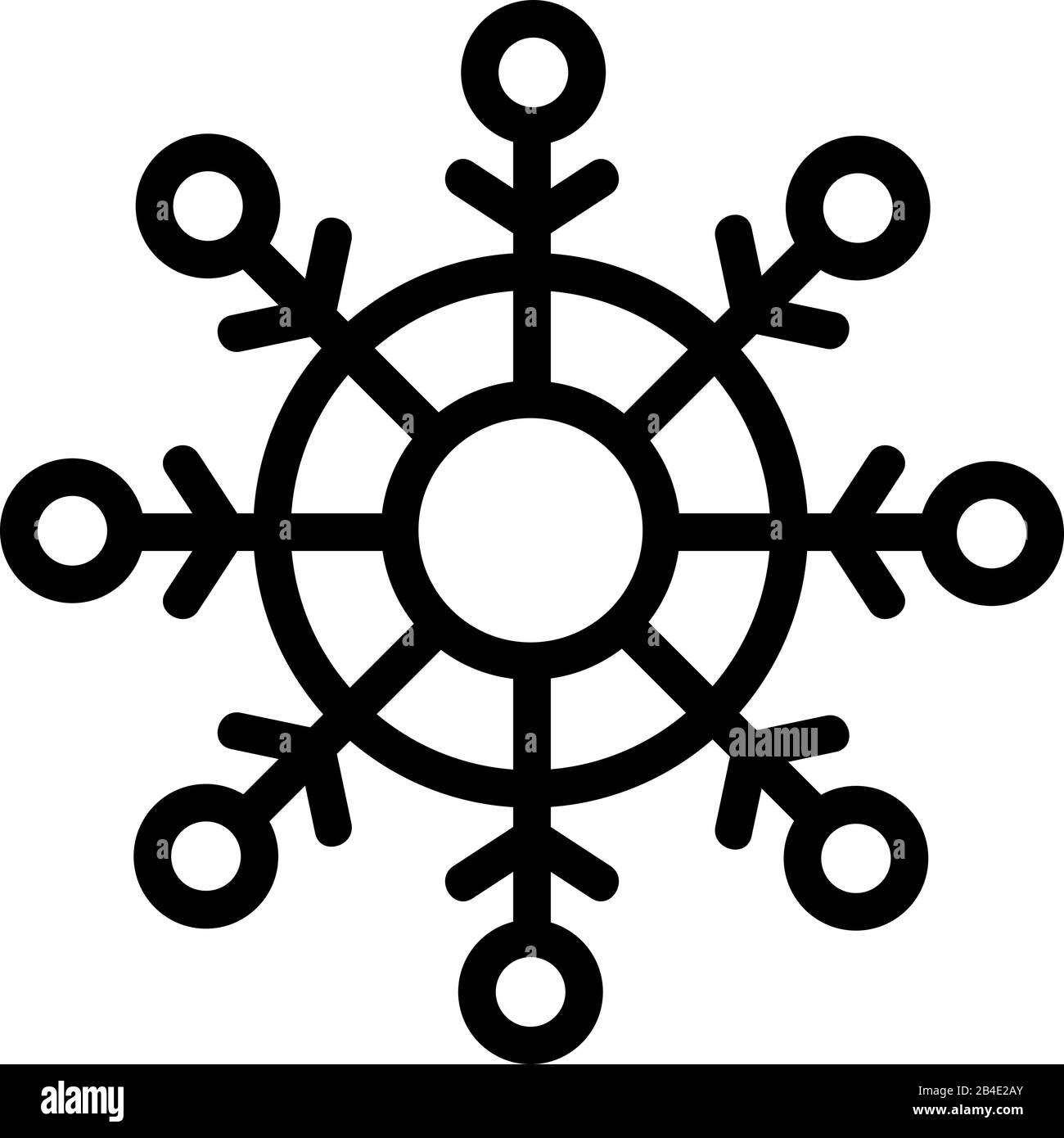 Schöne Schneeflocke Symbol Vektor. Abbildung der isolierten Kontursymbole Stock Vektor