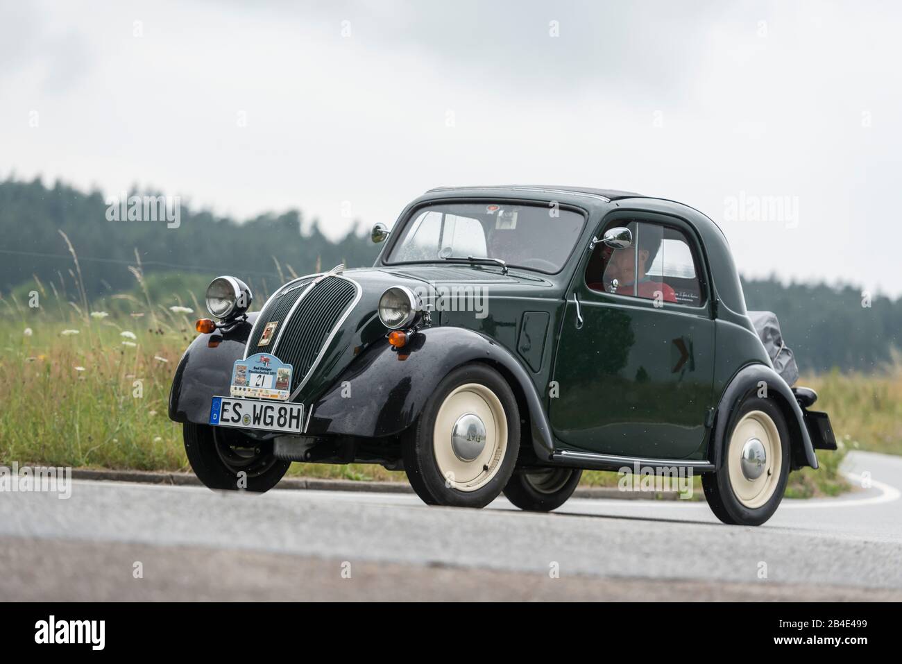 Bad König, Hessen, Deutschland, FIAT 500 A Topolino, Baujahr 1938, 569   Hubraum, 10 KW beim klassischen Festival. Stockfoto