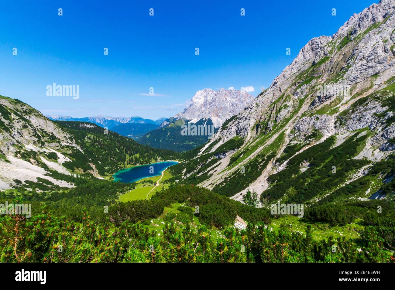 Seebensee, Österreich, Tyrol, Ehrwald Stockfoto