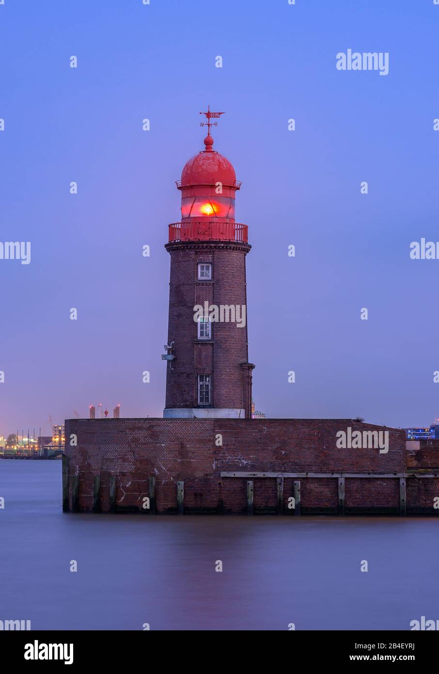 Leuchtturm Von Old Bremerhavens Stockfoto
