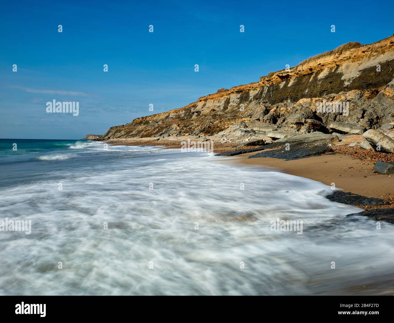 Audresselles, Communes de la Terre des Deux Caps, Desvres, Boulogne-sur-Mer, Pas-de-Calais, Hauts-de-France, Frankreich, Oderzele, Parc Naturel Régional des Caps et Marais d'Opale, Côte d'Opale, Opal Coast, Channel, Atlantic Stockfoto