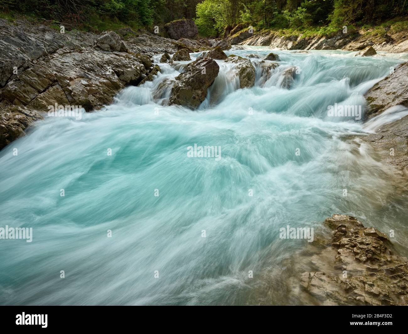 Rißbach, Hinterriß, Tyrol, Österreich, Karwendel, Eng, Engtal Stockfoto