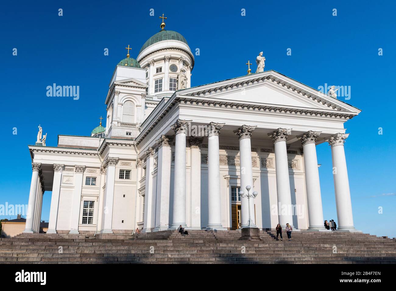 Helsinki, Kathedrale, Stufen, Panorama Stockfoto
