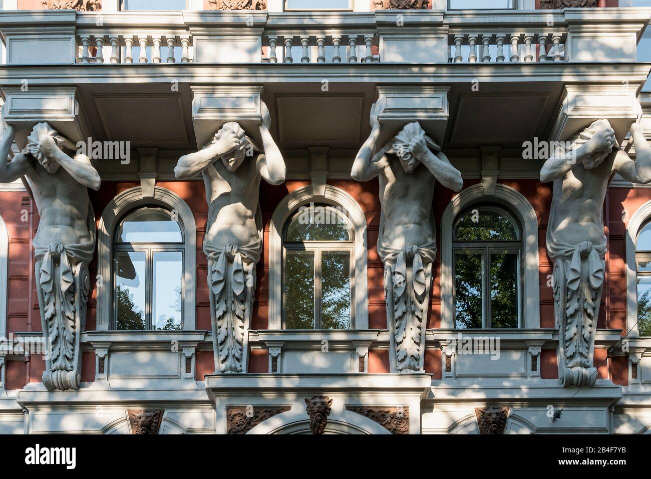 Helsinki, Jugendstil-Architektur, Korkeavuorenkatu Stockfoto