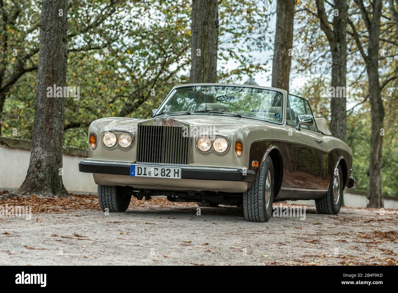 Schwetzingen, Baden-Württemberg, Deutschland, Rolls-Royce Corniche I, Baujahr 1982, Verdrängung 6750 cc, 212 ps, Concours d'Elégance im Schlosspark im Barock Stockfoto
