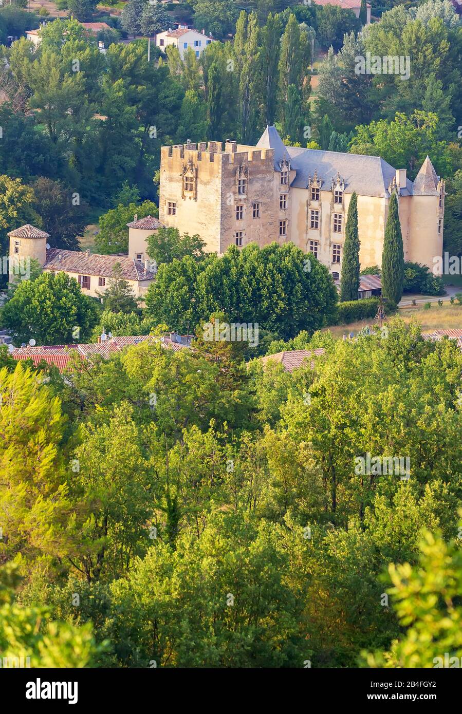 Schloss, Allemagne en Provence, Alpen de Haute Provence, Frankreich, Europa, Stockfoto