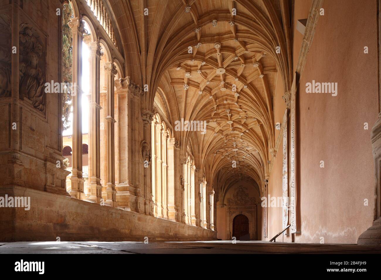Kloster, Kirche und Kloster San Esteban, Kloster San Esteban, Salamanca, Castilla y León, Spanien, Europa Stockfoto