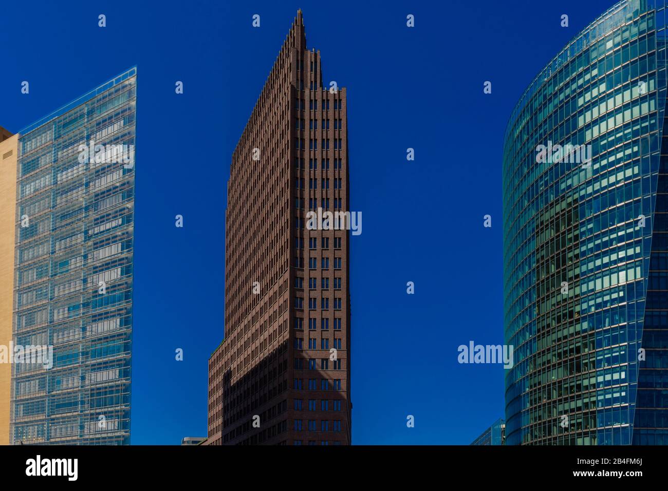 Hochhäuser in Berlin am Potsdamer Platz Stockfoto