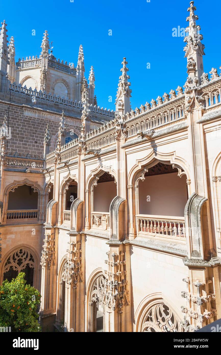 San Juan de los Reyes, Toledo, Kastilien-La Mancha, Spanien Stockfoto