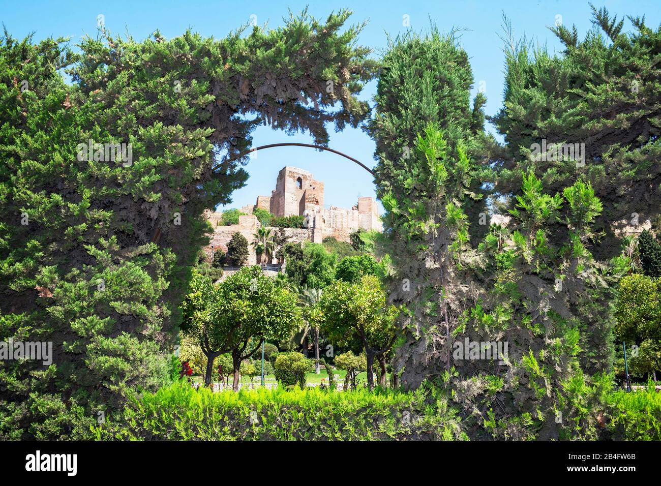 Schloss von Gibralfaro, Malaga, Andalucia, Spanien, Europa Stockfoto