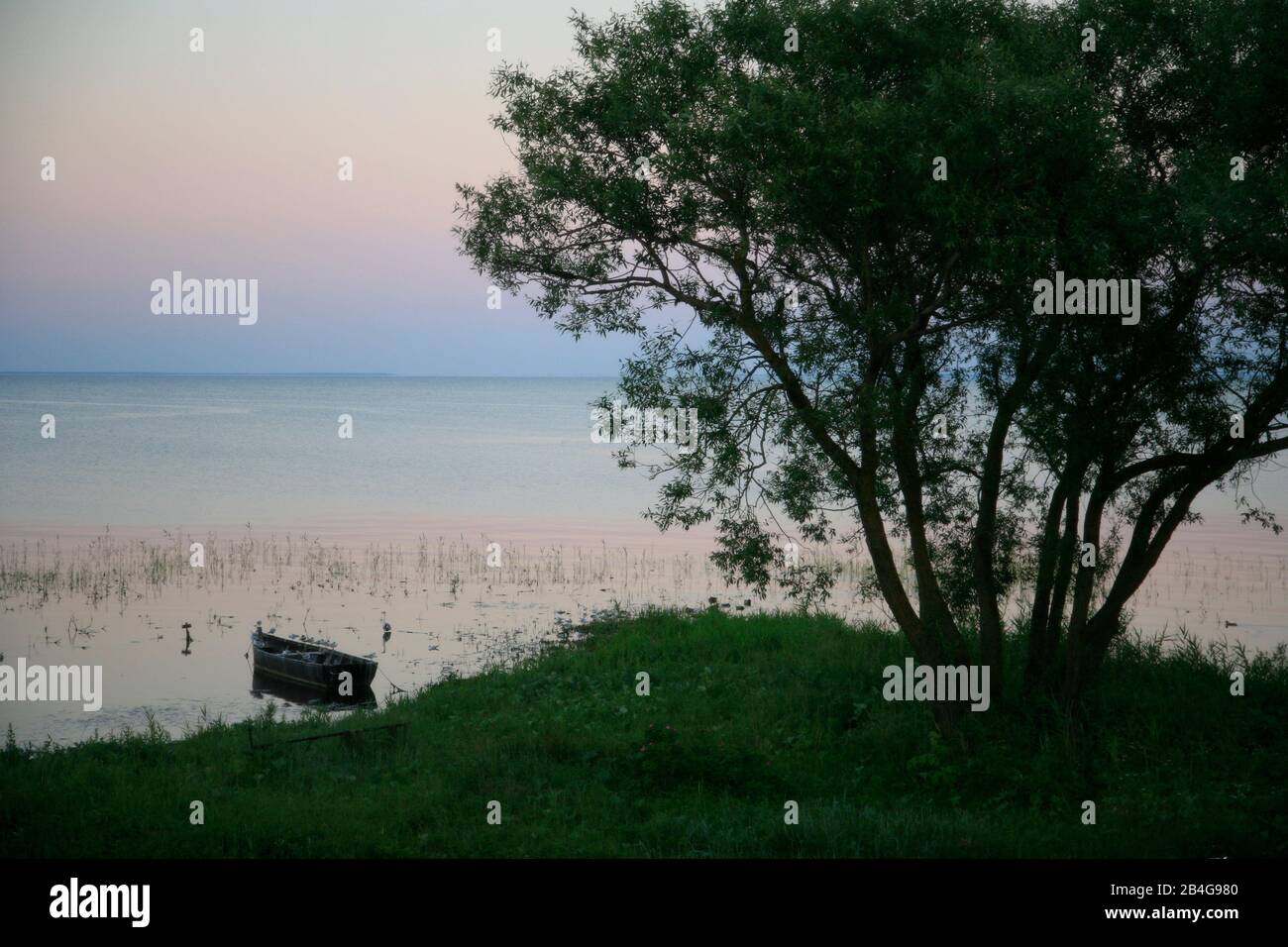 Motiv auf der Lagune, Nida, Kurische Nehrung, Litauen Stockfoto