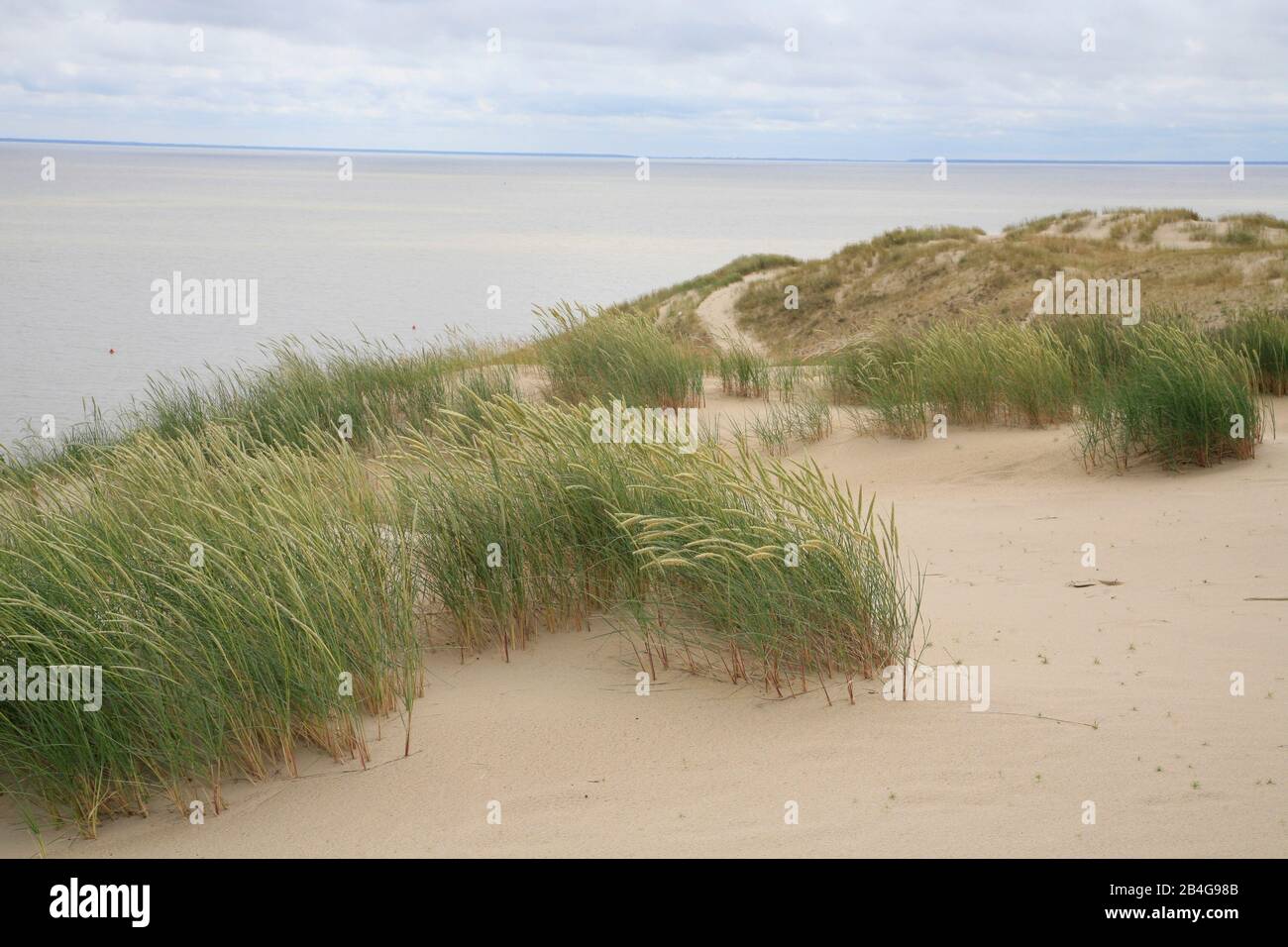 Blick von der großen Düne auf die Lagune, Nida, Litauen Stockfoto