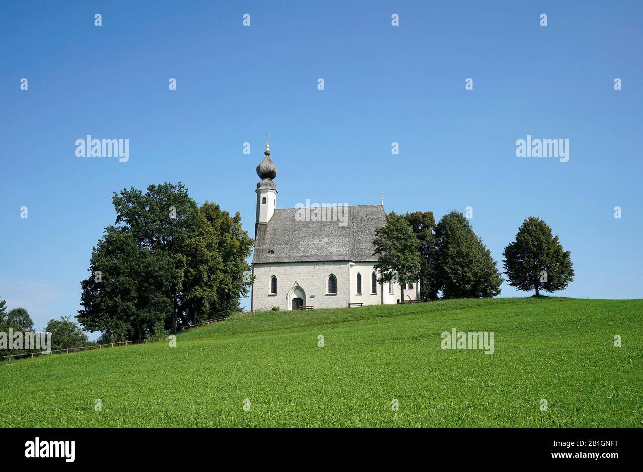 Deutschland, Bayern, Oberbayern, Traunstein, Ettendorfer Kirche Stockfoto