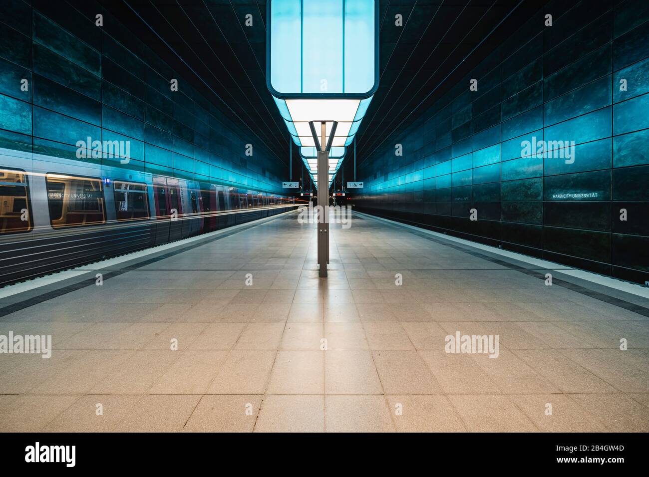 U-Bahn, U-Bahn, Universität Hafencity, Hamburg, Deutschland, Europa Stockfoto