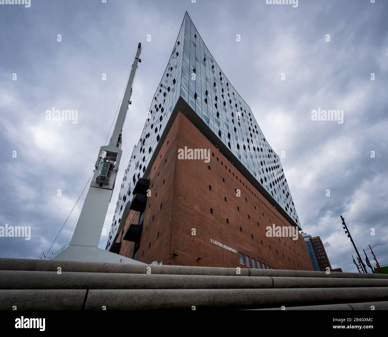 Elbphilharmonie, Elphi, Hamburg Deutschland, Architektur, Perspektive Stockfoto