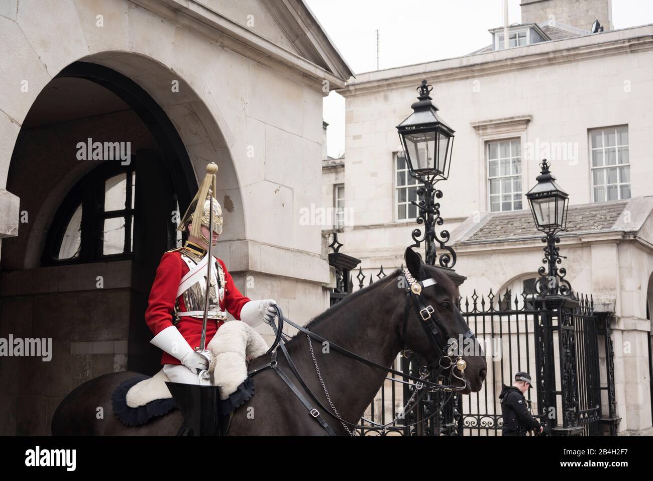 London, Horse Guards, Reitergarde, Rider, Soldat Stockfoto