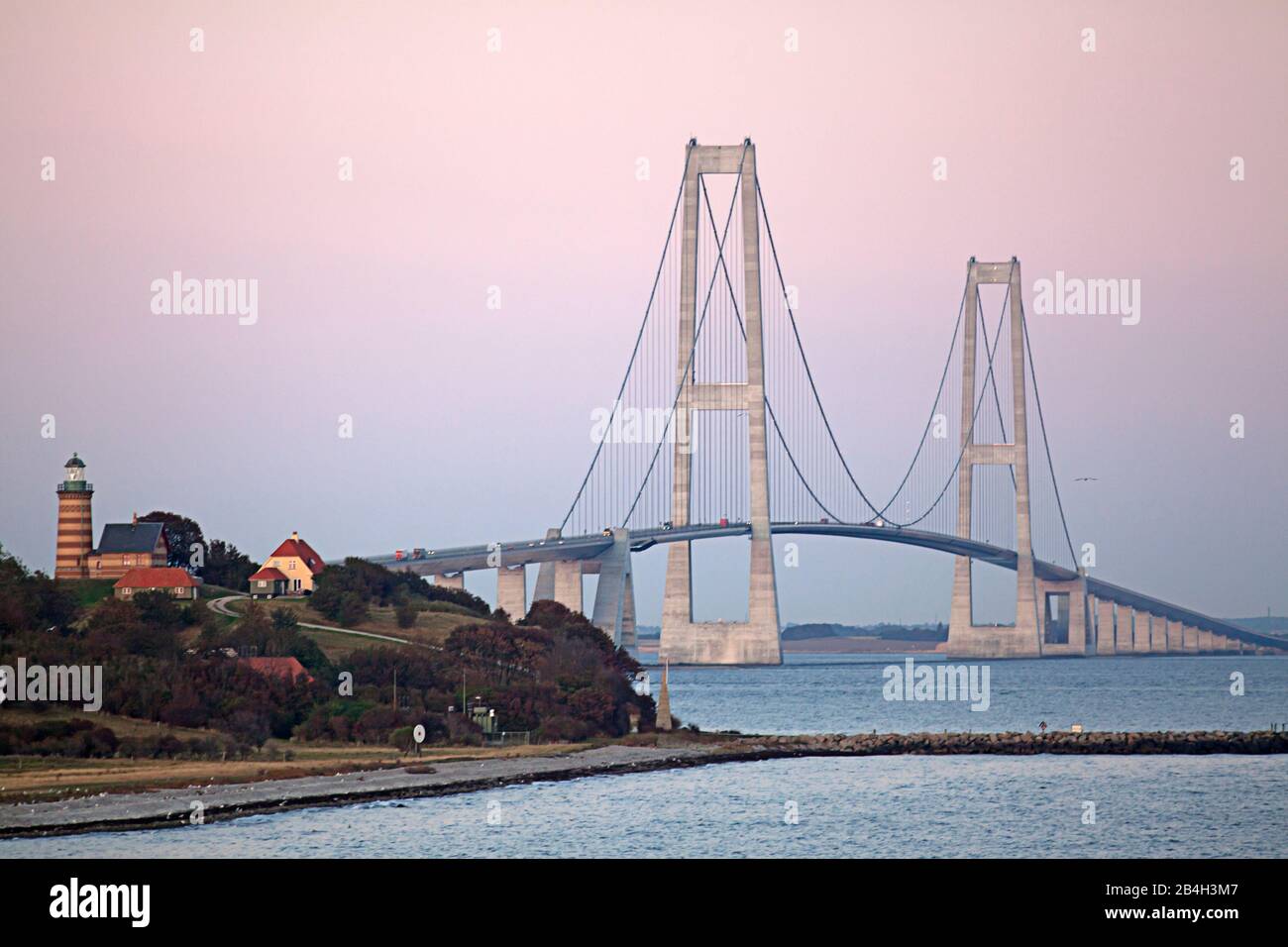 Storebaelt-Brücke, Dänemark - Verbindung Skjaelland und Fyn Stockfoto