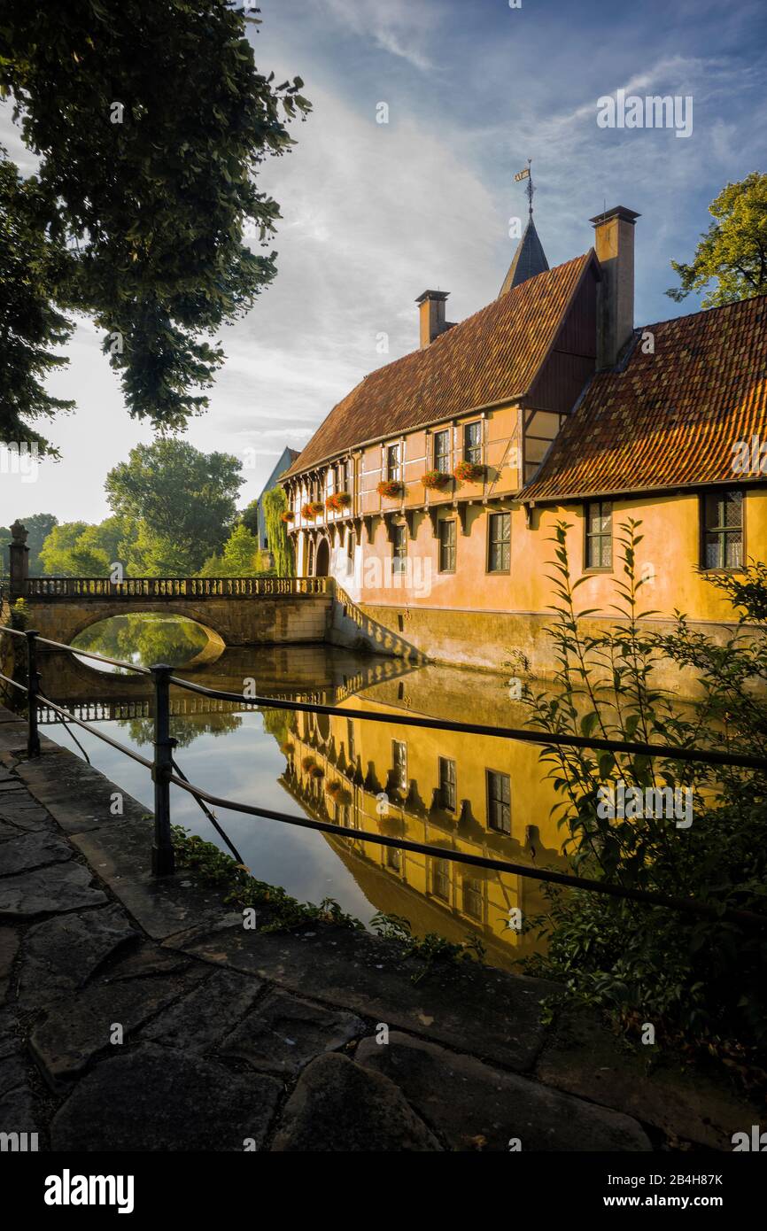 Schloss Burgsteinfurt, an der Steinfurter Aa Stockfoto