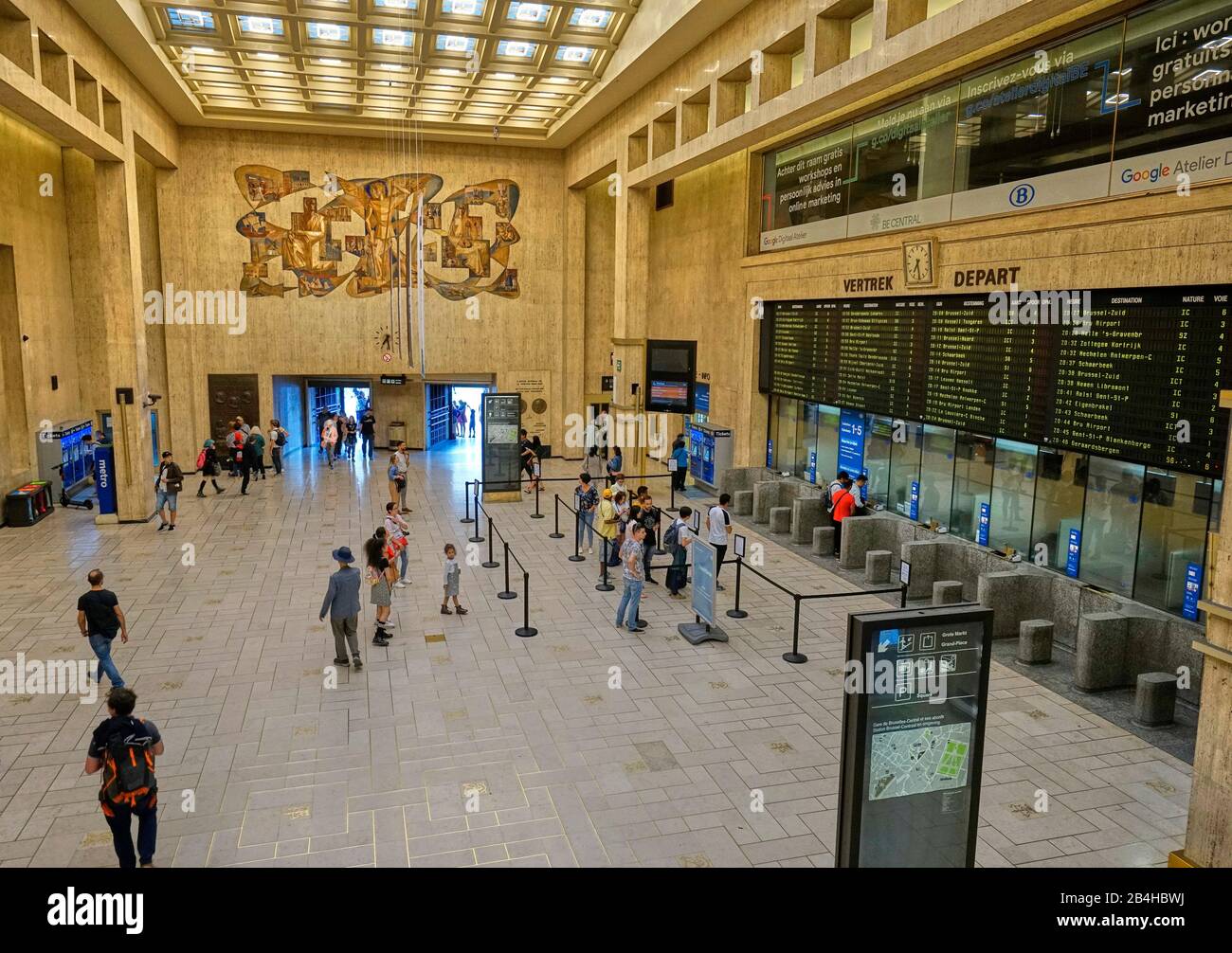 Europa, Belgien, Brüssel, Hauptbahnhof, Brüssel-Hauptbahnhof, Bahnhofshalle Stockfoto