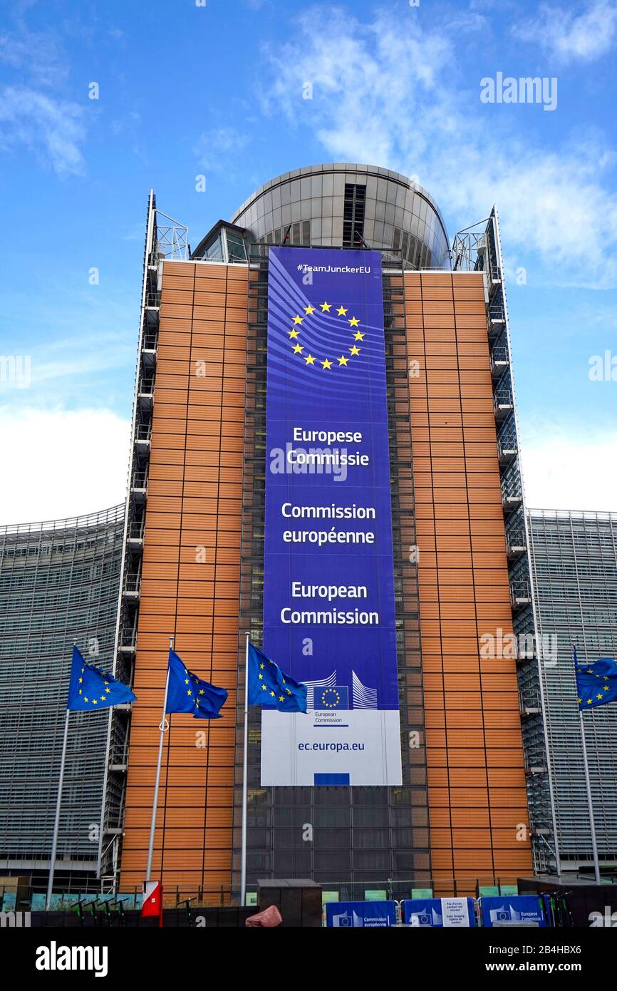 Europa, Belgien, Brüssel, Europaviertel, Europäische Kommission Stockfoto