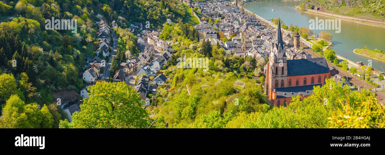 Liebfrauenkirche in Oberwesel, UNESCO-Welterbe Oberes Mittelrheintal, Rheinland-Pfalz, Deutschland, Europa Stockfoto