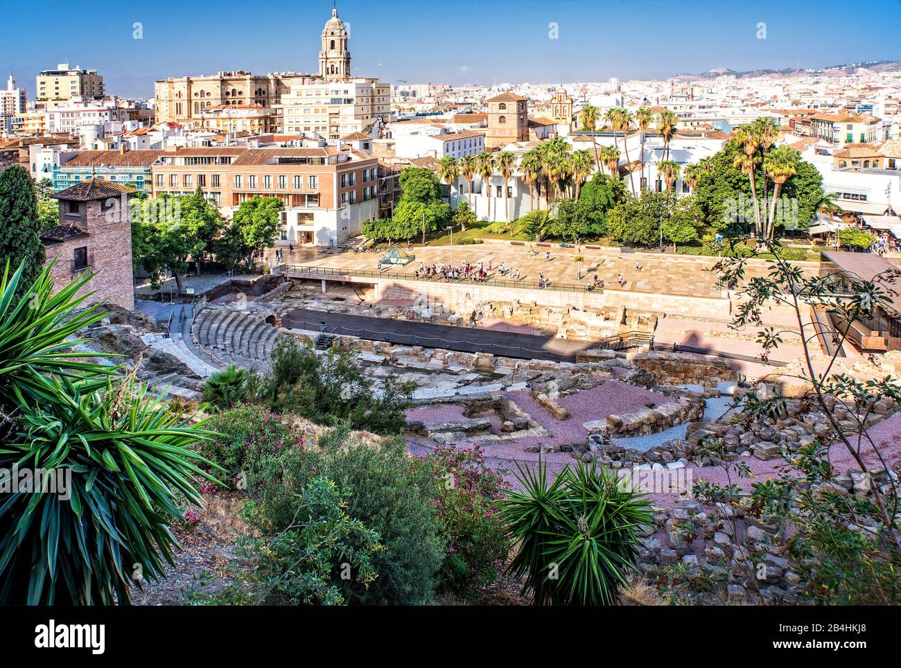 Historisches Amphitheater in Málaga Stockfoto