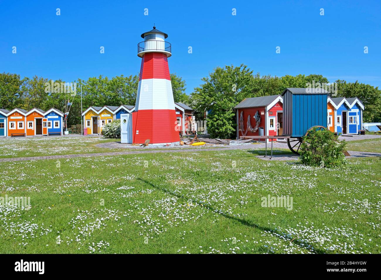 Helgoland-Museum mit Leuchtturm- und Hummerständen, Helgoland, Helgoland-Bucht, Deutsche Bucht, Nordseeinsel, Nordsee, Schleswig-Holstein, Deutschland Stockfoto