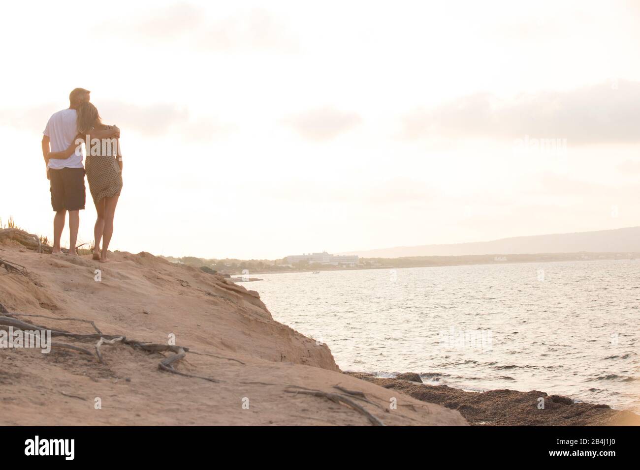 Paare, Eltern, Umarmung, Meer Stockfoto