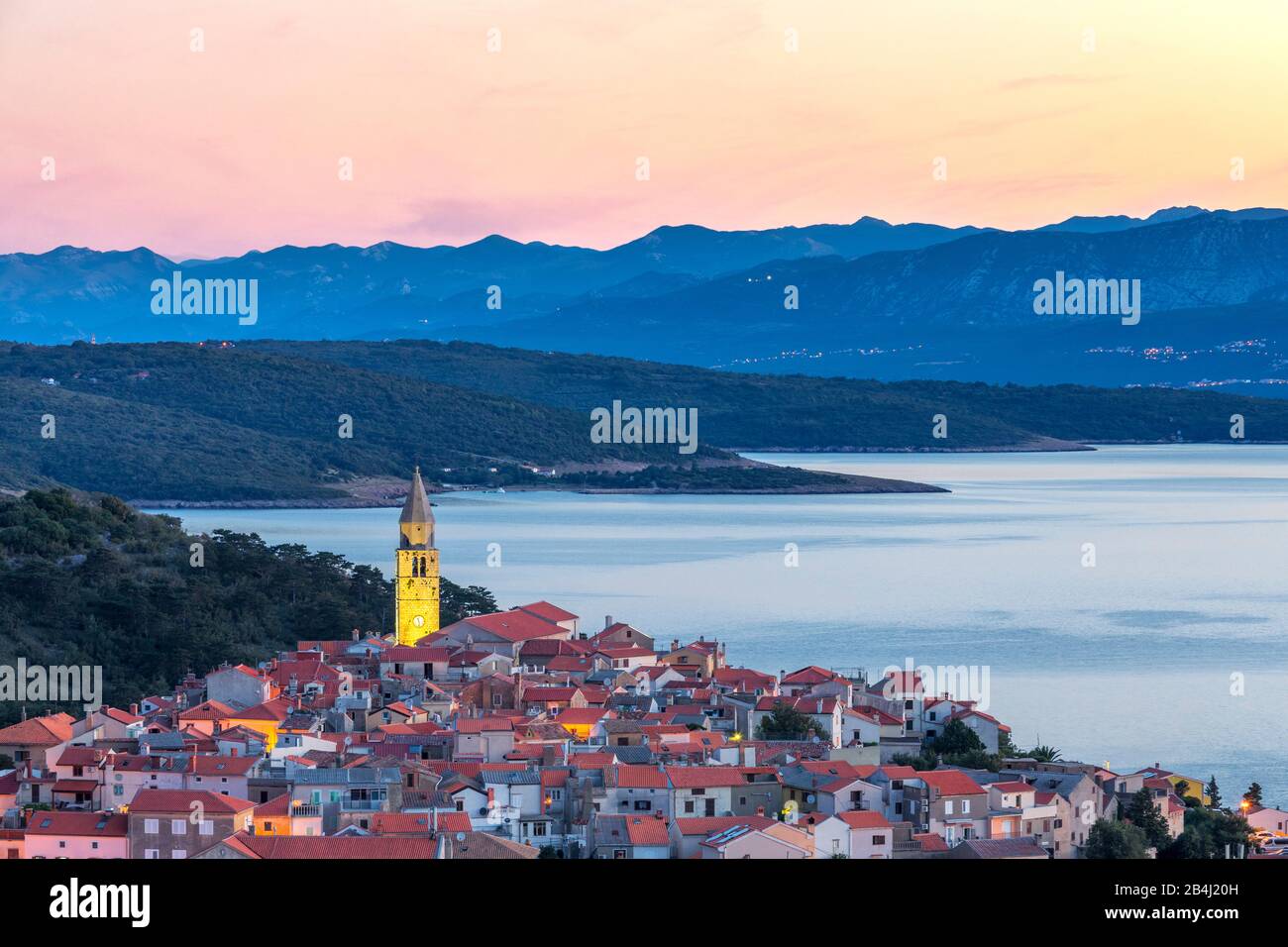 Vrbnik, Insel Krk, Ostküste, Kvarner Bucht, Primorje-Gorski Kotar, Kroatien Stockfoto