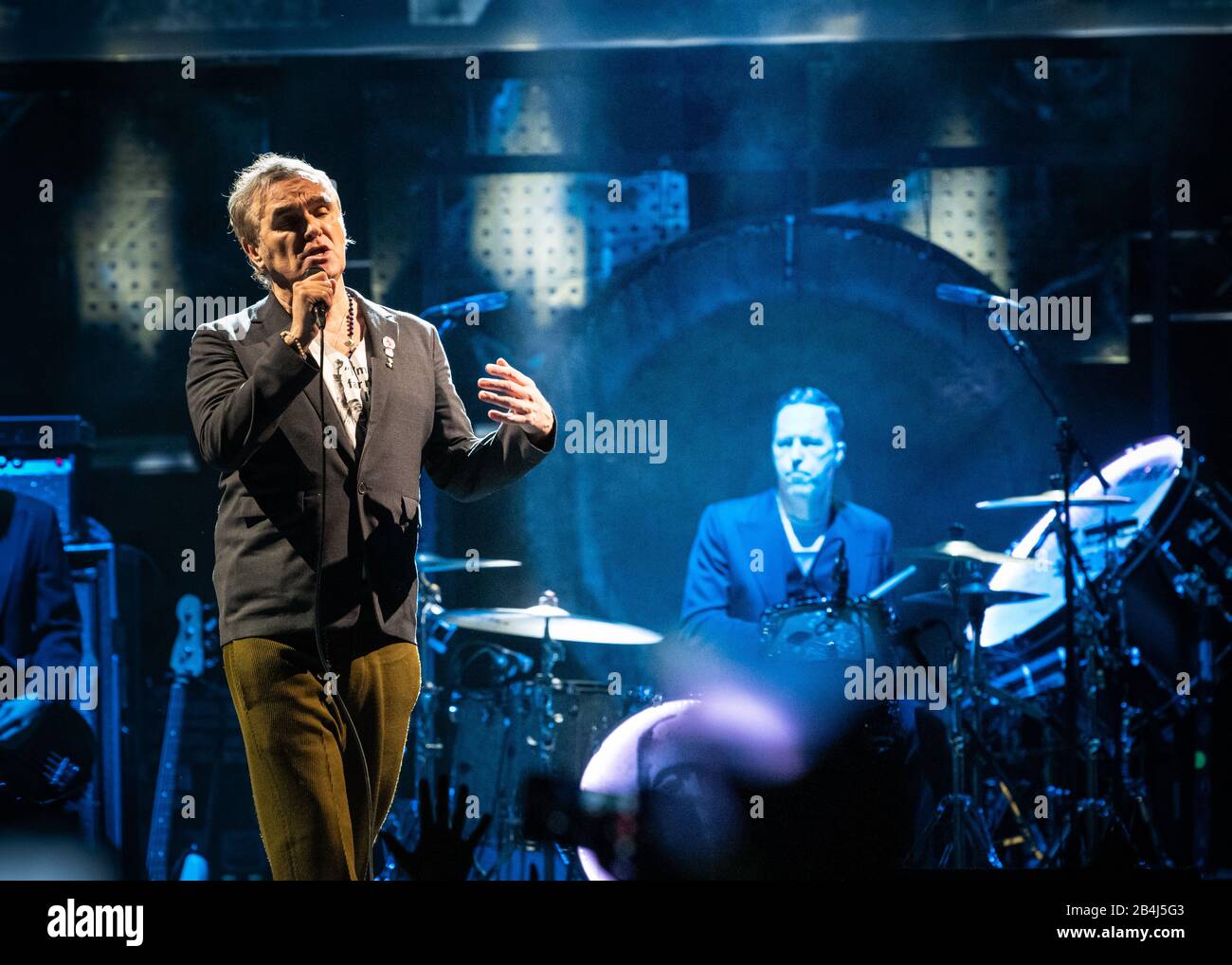 Leeds, Großbritannien. März 2020. Morrissey startet seine letzte UK & European Tour in der Leeds First Direct Arena, um mit der Veröffentlichung seines neuesten Albums zusammenfallen zu können; I Am Not A Dog On A Chain Credit: Kenny Brown/Alamy Live News Stockfoto