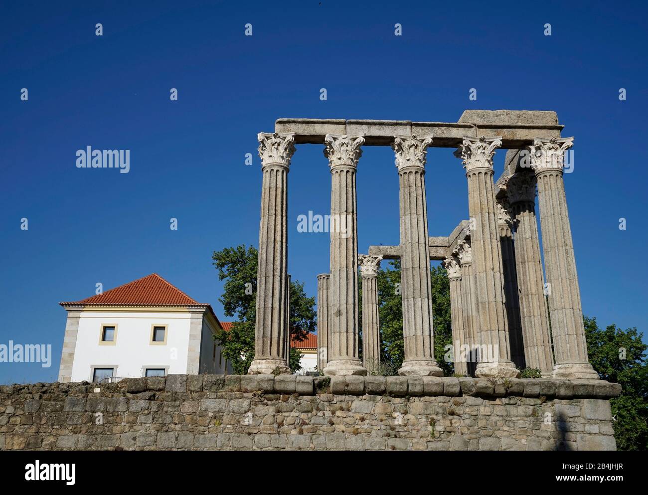 Europa, Portugal, Region Alentejo, Evora, Templo de Diana, Diana-Tempel, Römischer Tempel Stockfoto