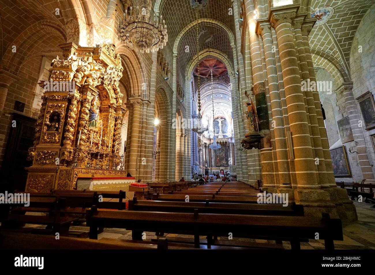 Europa, Portugal, Region Alentejo, Evora, Catedral da Se, Cathedral Se, Evora Cathedral, Inside Stockfoto