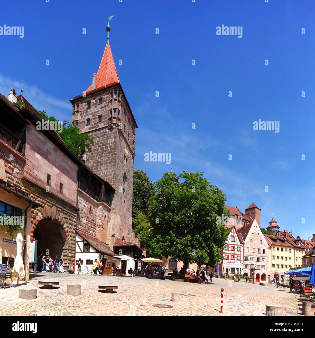 Stadttor Tiergärtnertor, Platz am Tiergärtnertor, Nürnberg, Bayern
