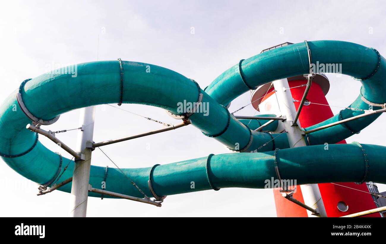 Abenteuerpool Ocean Wave, Technic, Water Slide, North Dyke, Nord, Nordsee, Wattenmeer, Friesland, Niedersachsen, Deutschland, Stockfoto