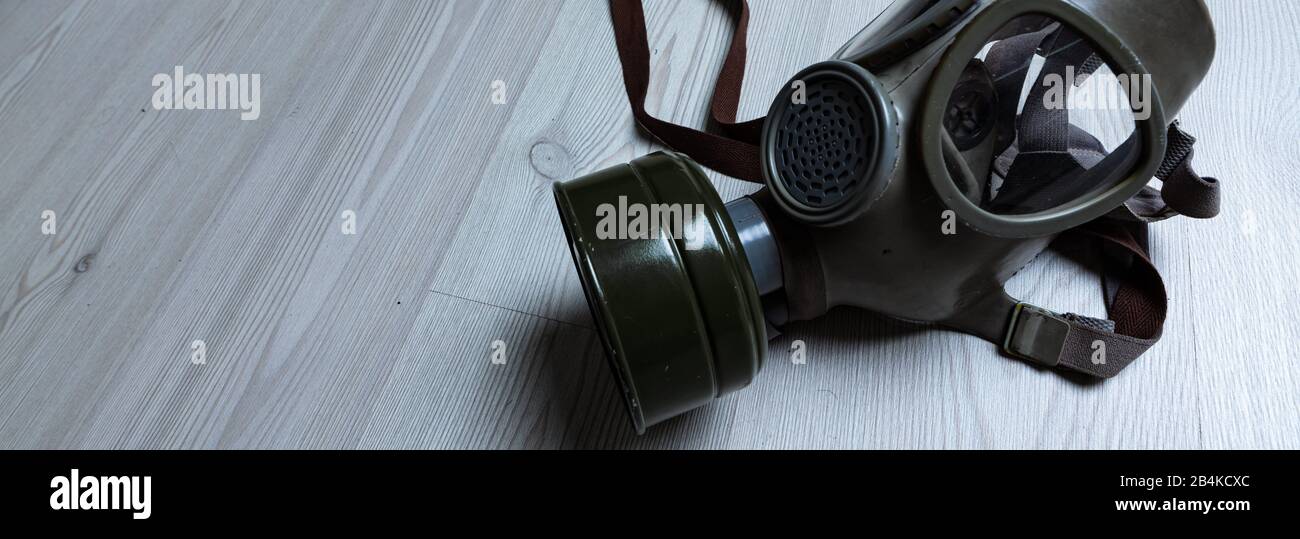 Gasmaske gegen COVID19-Virus und andere Krankheiten Stockfoto