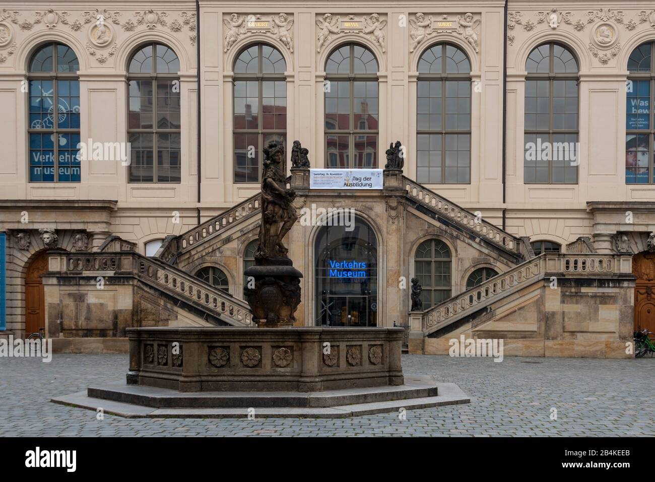 Deutschland, Sachsen. Dresden, Verkehrsmuseum am Neumarkt, Altstadt Dresden, Freistaat Sachsen. Stockfoto