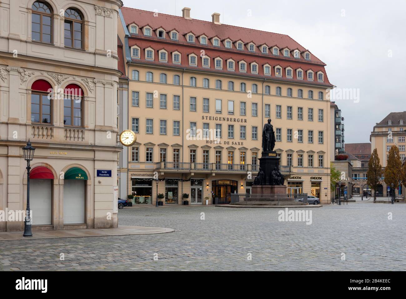 Deutschland, Sachsen. Dresden, Steigenberger Hotel, Altstadt Dresden, Freistaat Sachsen. Stockfoto