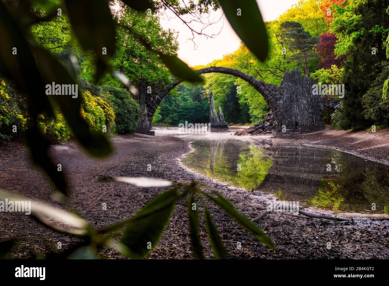 Deutschland, Lausitz, Goerlitz, Kromlau, Rakotz-Brücke, Europa Stockfoto