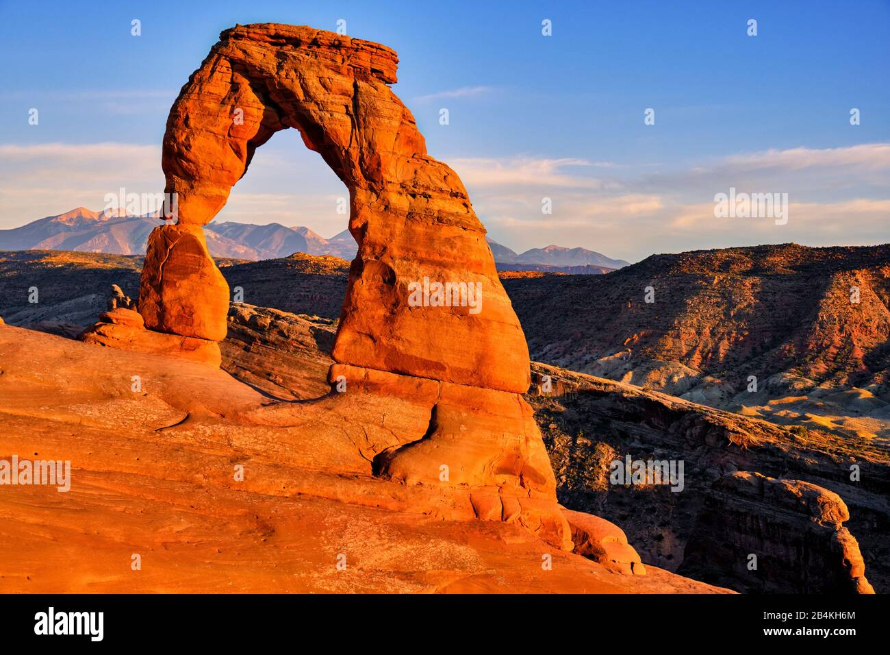 USA, Vereinigte Staaten von Amerika, Utah, Arches National Park, Moab, Delicate Arch Trail, Stockfoto
