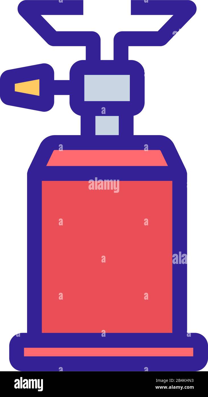 Symbolvektor Gas. Abbildung der isolierten Kontursymbole Stock Vektor