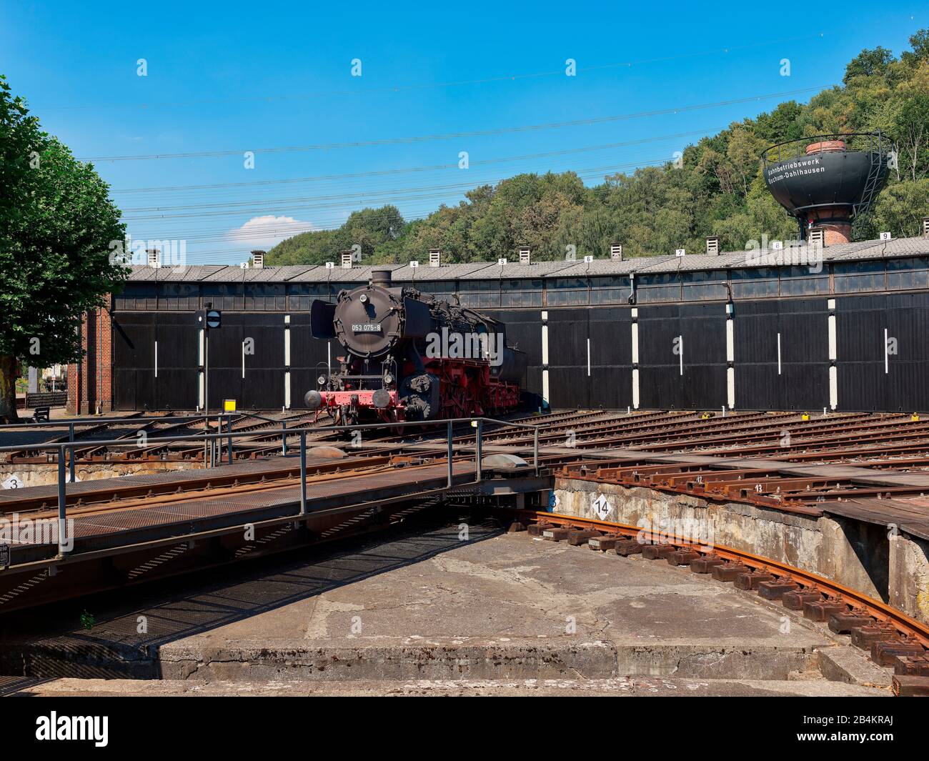 Eisenbahnmuseum Dortmund-Dahlhausen, Dahlhausen, Dortmund, Nordrhein-Westfalen, Deutschland, Stockfoto