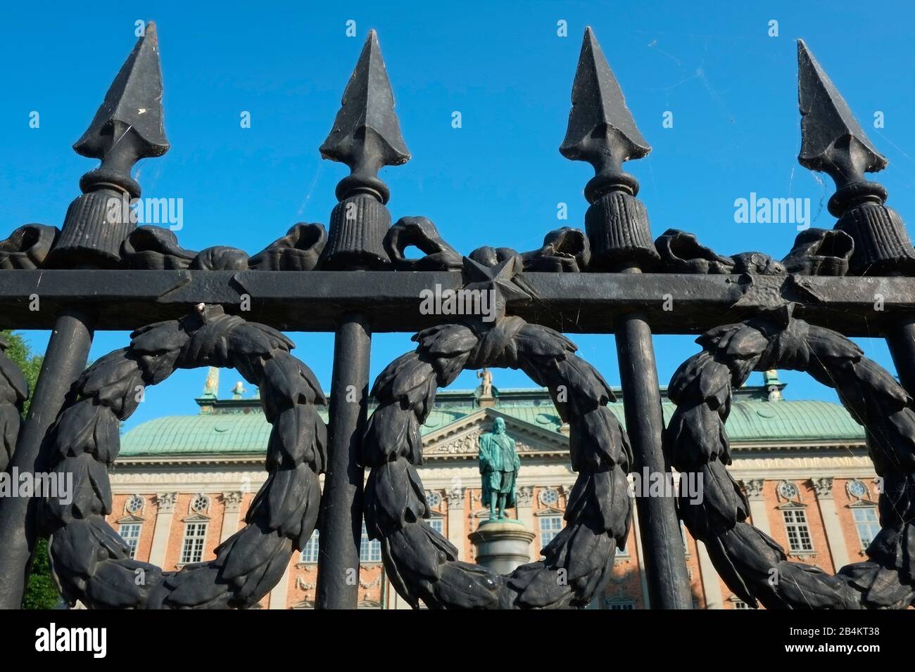 Statue von Graf Axel Oxenstierna in Riddarhuset, Haus des Adels, Stockholm, Schweden Stockfoto