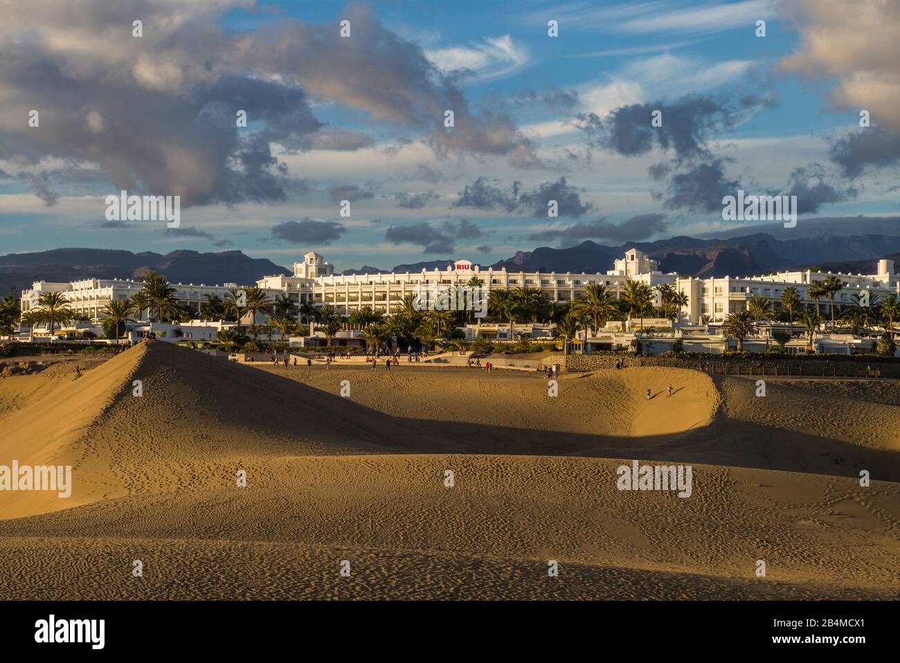 Spanien, Kanarische Inseln, Gran Canaria, Maspalomas, Maspalomas Dunes National Park Stockfoto